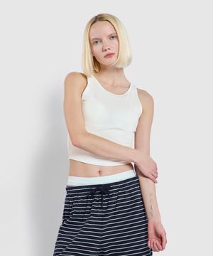 여 코튼 립 크롭 브라캐미솔_화이트