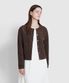 여 코지 플리스 라운지 가디건_브라운