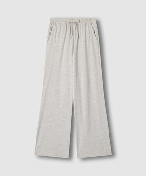 여 레이온 스트레치 10부 라운지 팬츠_오트밀