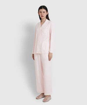 여 피치스킨 10부 파자마 세트_라이트 핑크