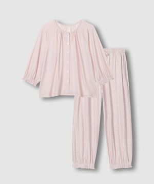 여 피치스킨 9부 파자마 세트_라이트 핑크