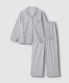 여 코튼 스트레치 10부 파자마 세트_라이트 그레이