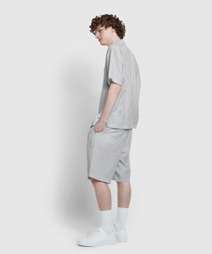 남 썸머 더블 코튼 5부 파자마 세트_라이트 네이비