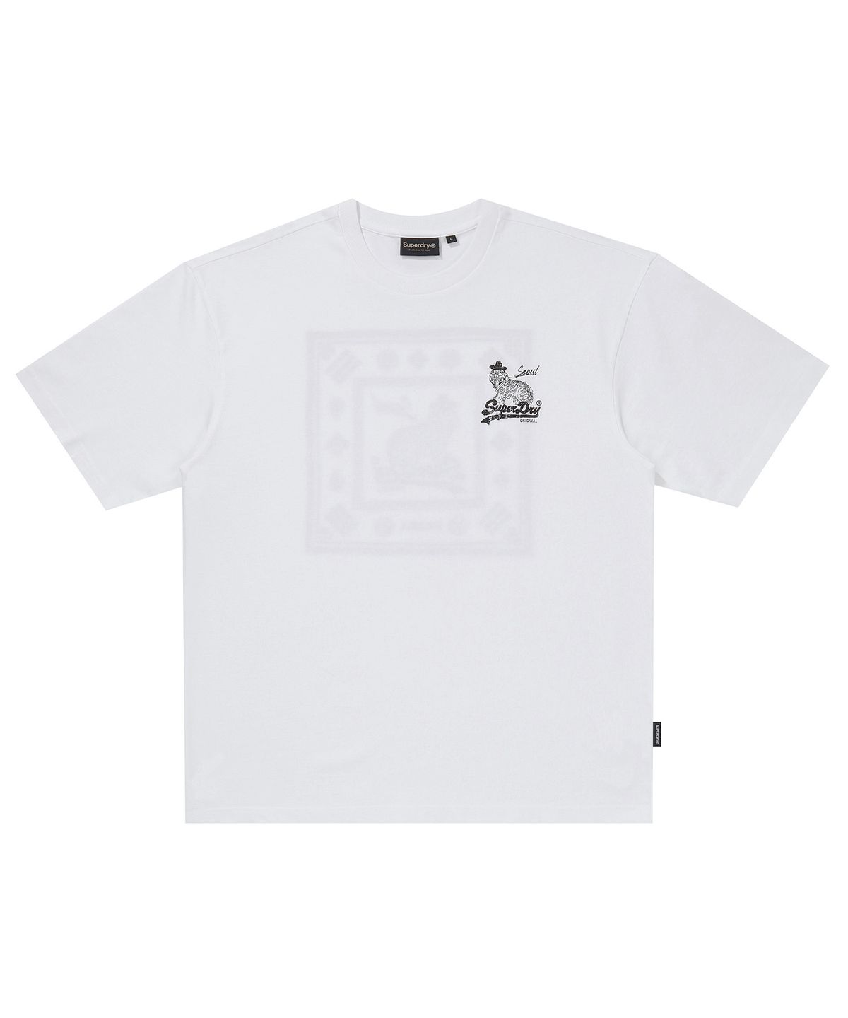슈퍼드라이(SUPERDRY) 서울 해태 그래픽 티셔츠 화이트