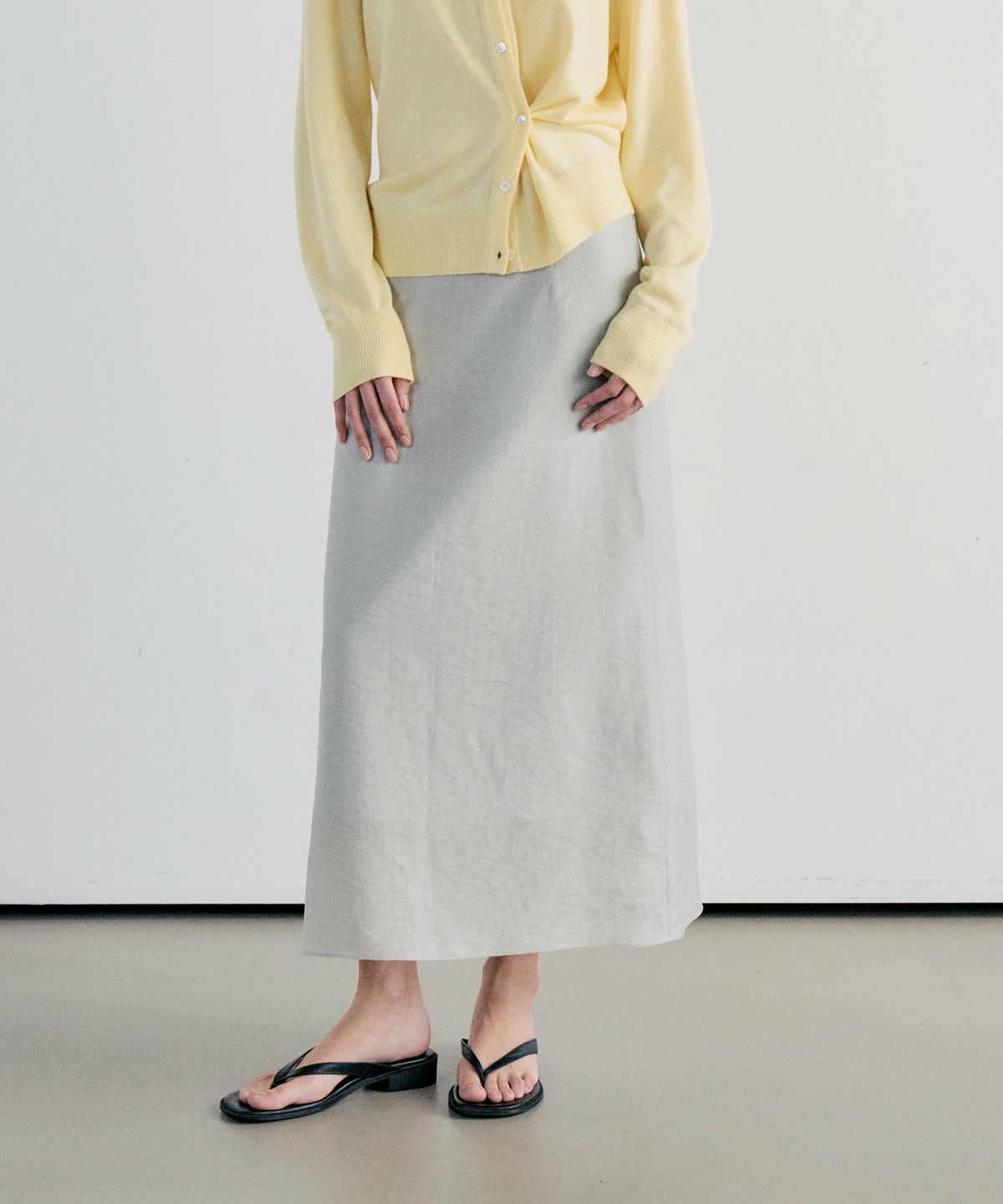 노티아(NOTIA) SHEER LAYERED LONG SKIRT - MINT