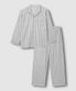 남 코튼 스트레치 10부 파자마 세트_라이트 그레이