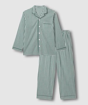 남 코튼 스트레치 10부 파자마 세트_라이트 그린