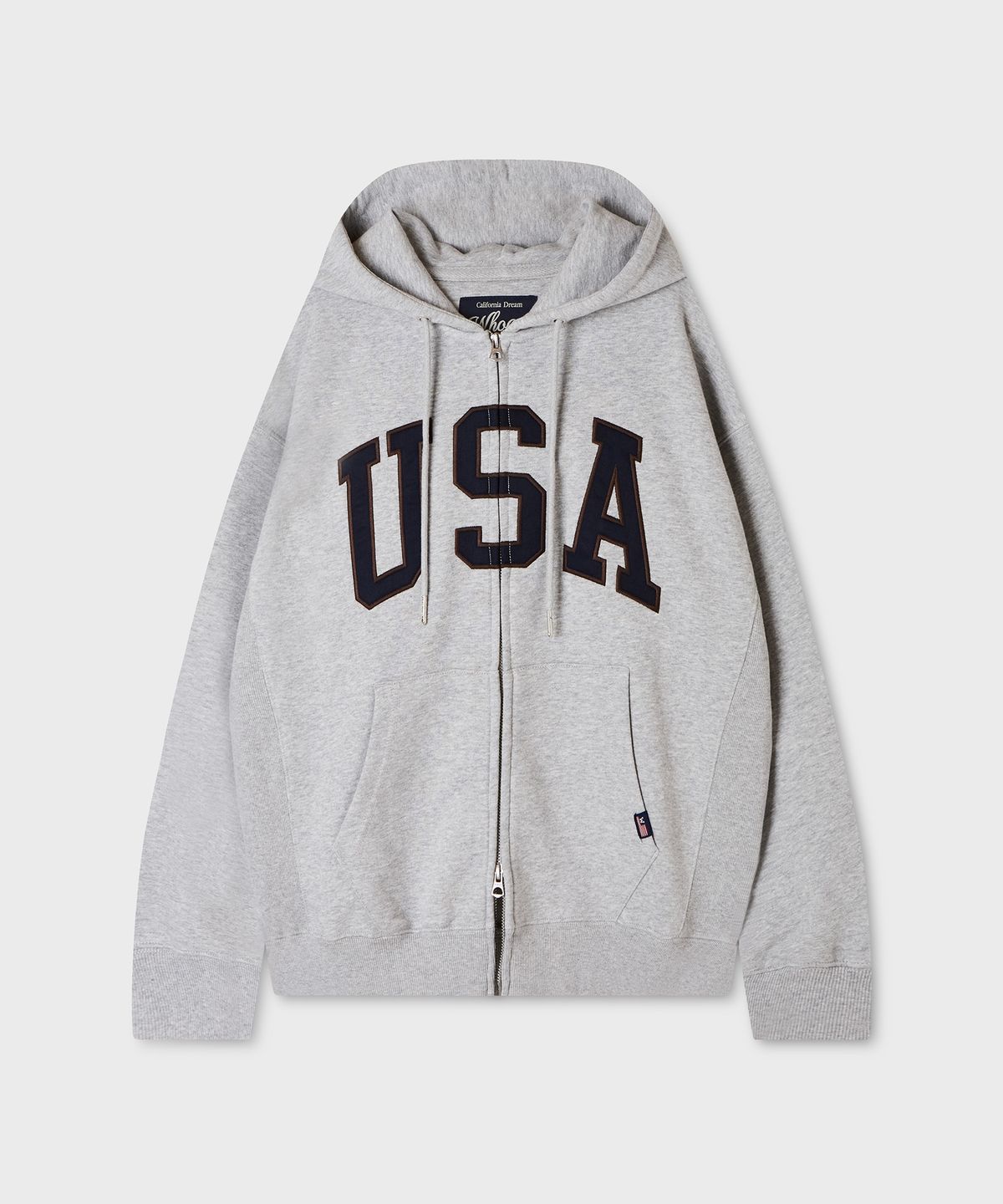 후아유(WHO.A.U) [기모 선택] USA Hood Zip-up(Over-fit) / WHMZG4992U