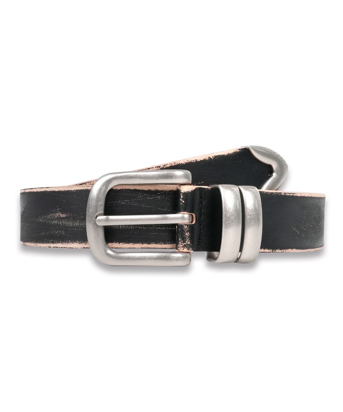 도프셉(DOFFSEPT) Vintage Washed Belt in Black