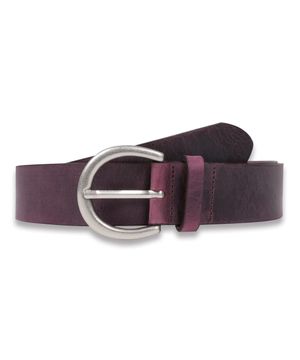 Wide Waxed Belt in Purple