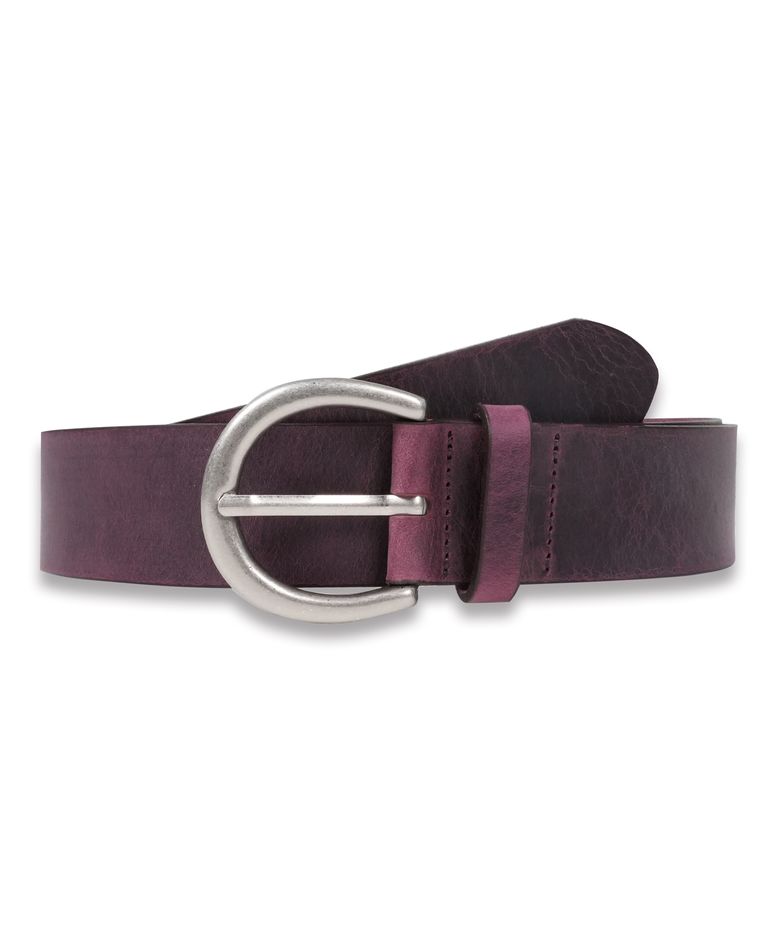Wide Waxed Belt in Purple