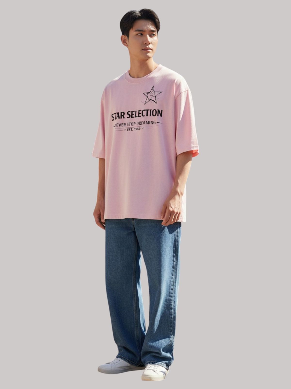 지블랙(ZBLACK) 스타셀렉션  LIGHT STAR 7부 티셔츠(PINK)