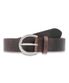 Wide Waxed Belt in Brown