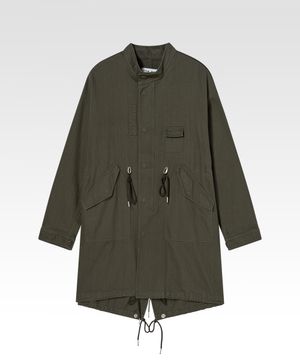 네오 피쉬테일 코트 카키