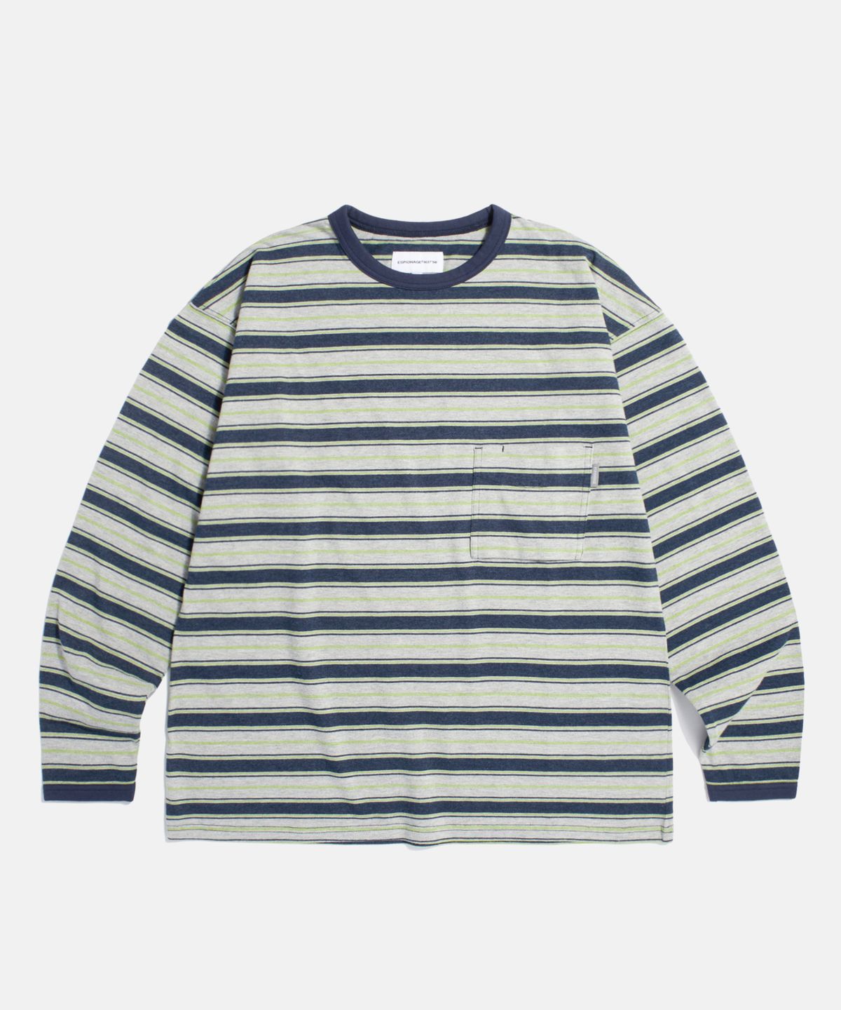 에스피오나지(ESPIONAGE) Multi Border L/S Tee Grey