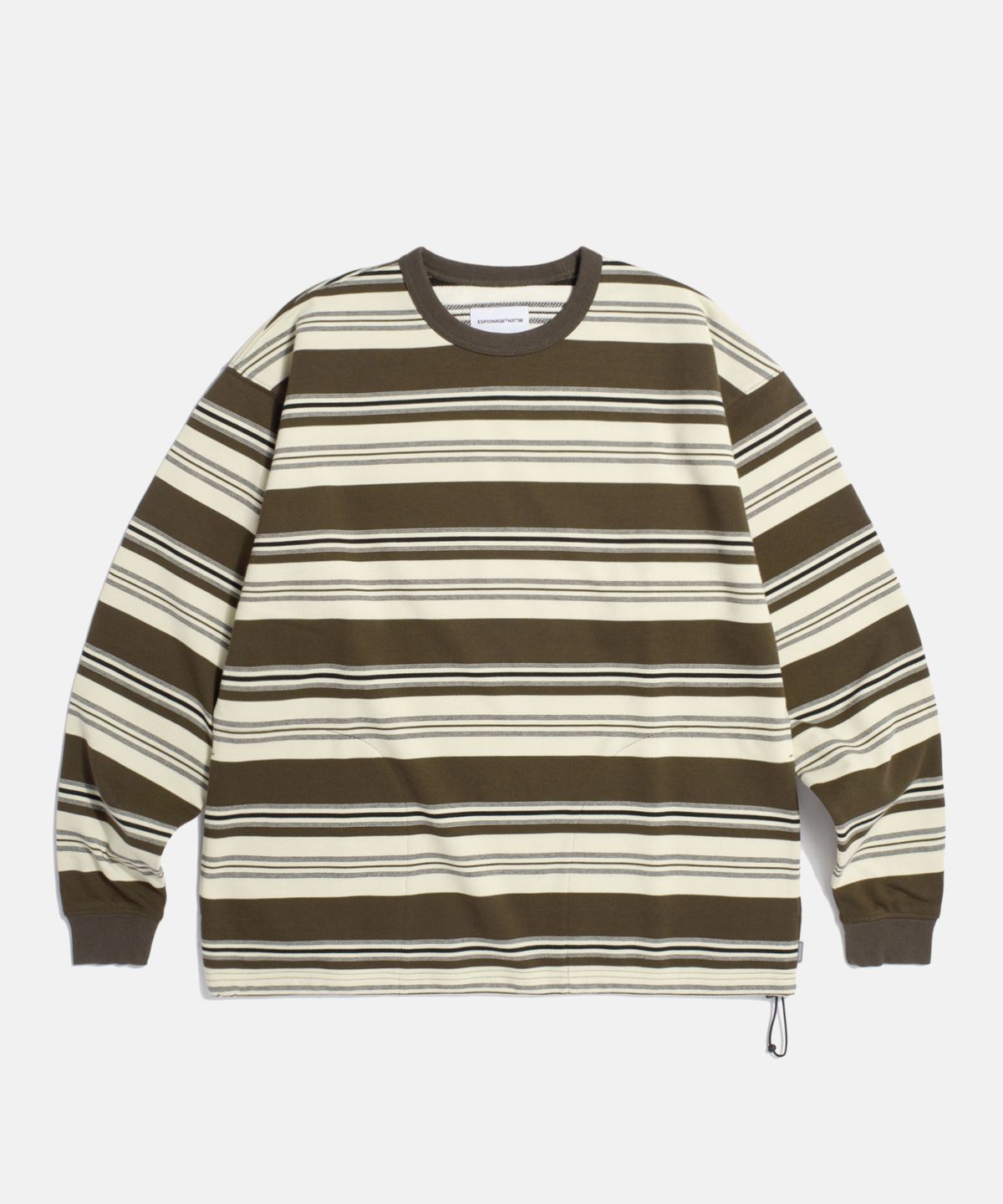 에스피오나지(ESPIONAGE) Lightweight Border Sweatshirt Brown