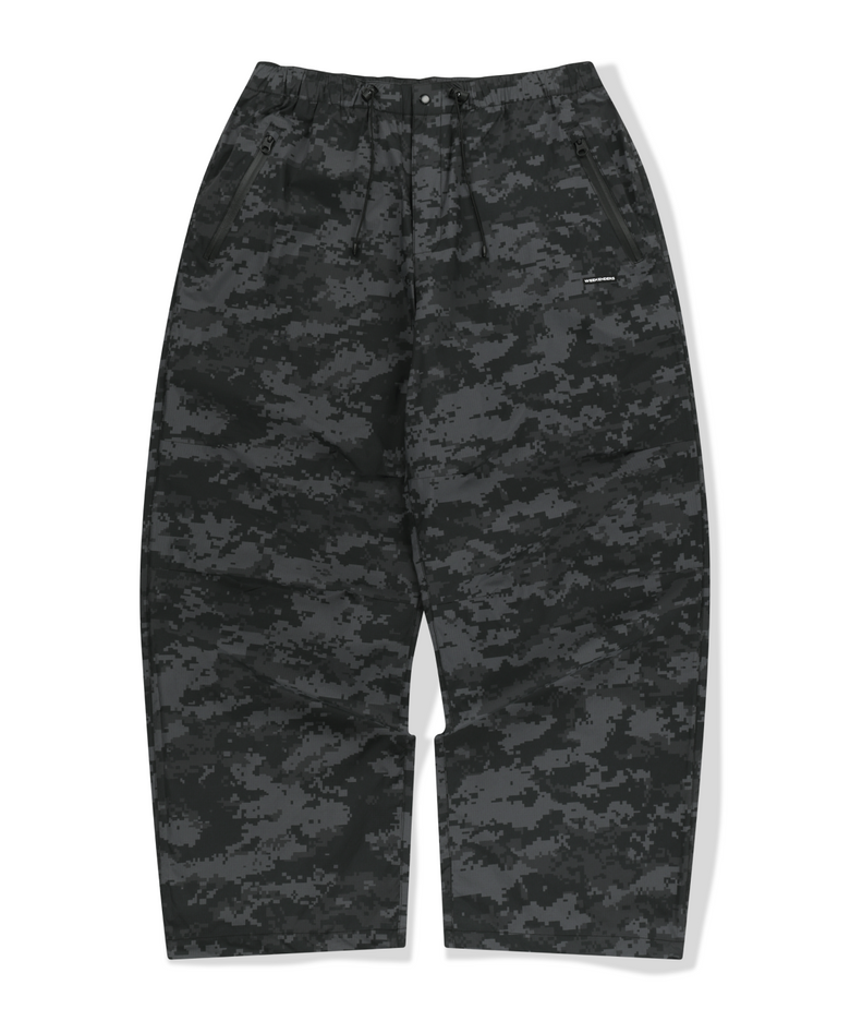 DIGI CAMO PARACHUTE PANTS (BLACK)