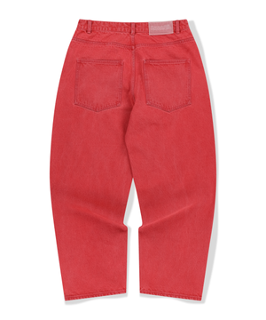 GRAFFITI BAGGY DENIM PANTS (PINK)