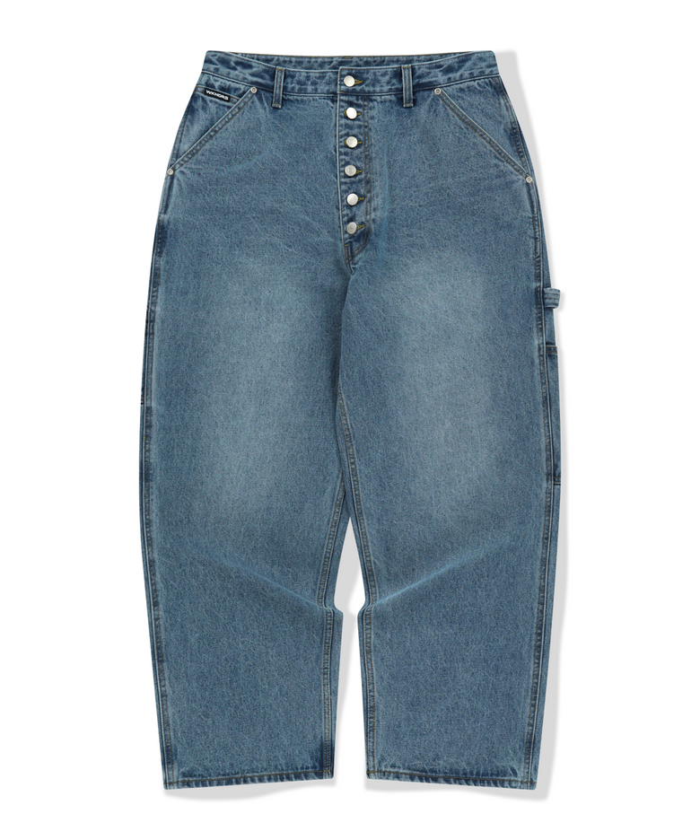 BUTTON-FLY DENIM PANTS (DENIM)