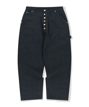BUTTON-FLY DENIM PANTS (D.BLUE)