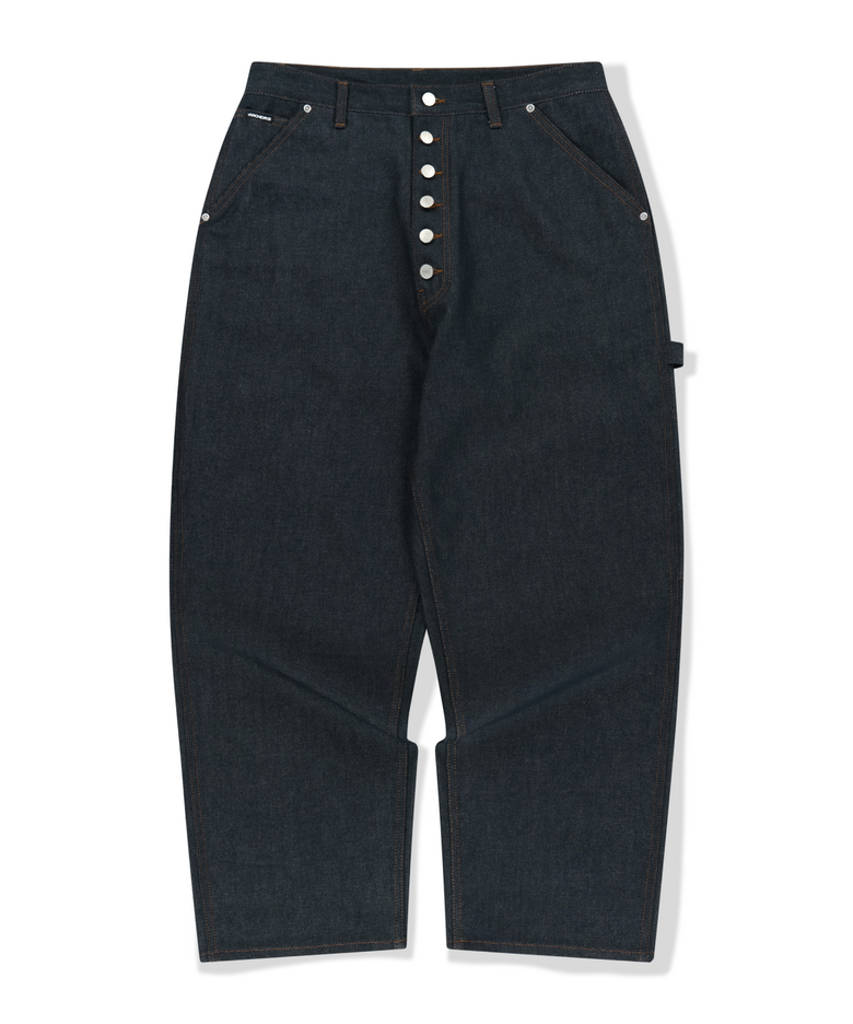 BUTTON-FLY DENIM PANTS (D.BLUE)