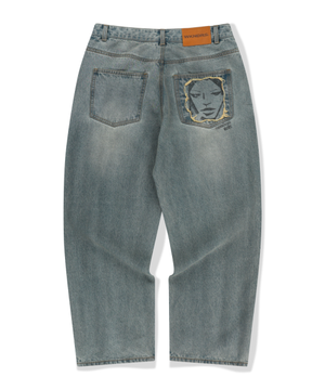FACE DENIM PANTS (L.DENIM)