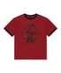 CAT RINGER T-SHIRT (BURGUNDY)