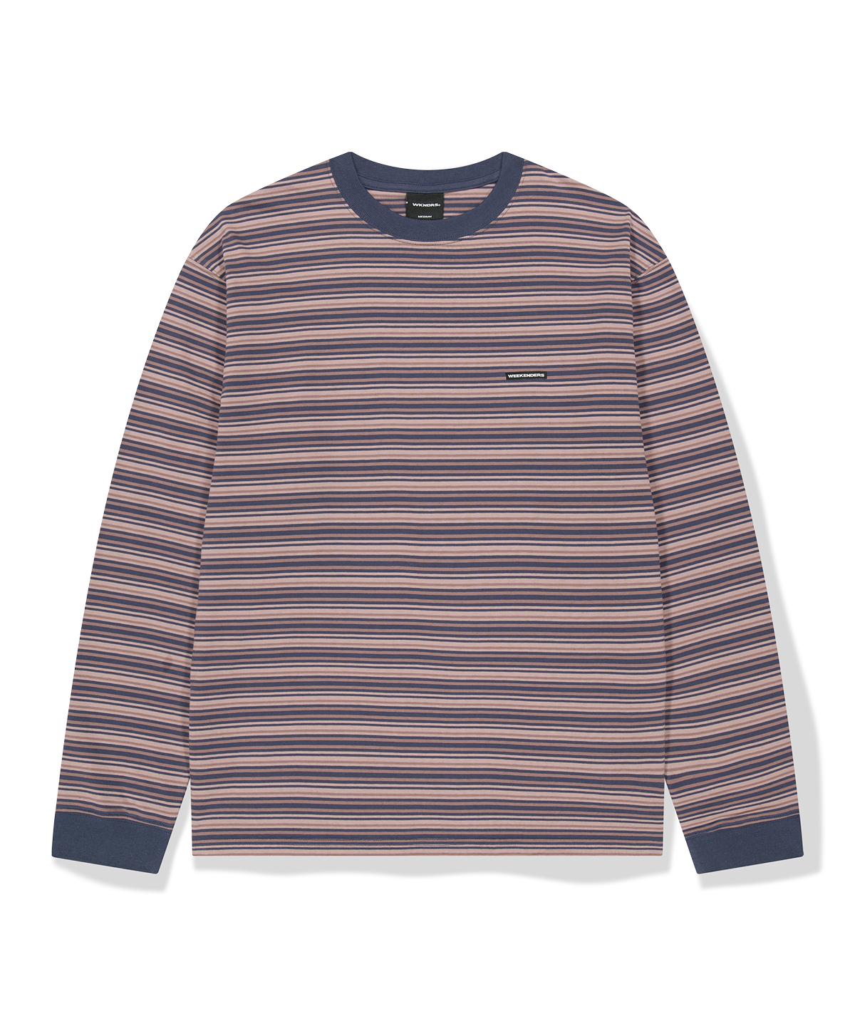 위캔더스(WKNDRS) MULTI-STRIPED LS T-SHIRT (NAVY)