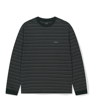 MULTI-STRIPED LS T-SHIRT (BLACK)