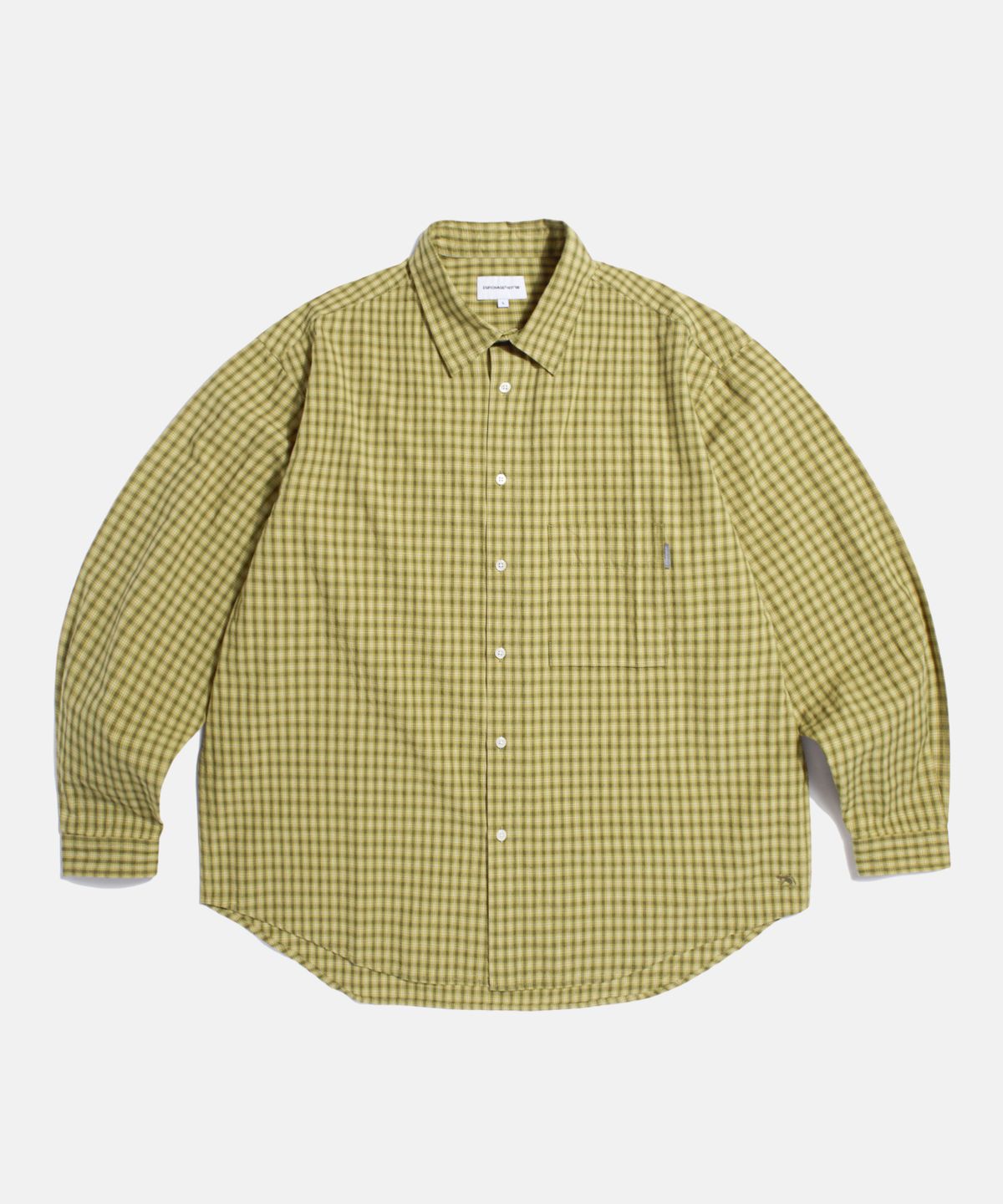 에스피오나지(ESPIONAGE) Grandpa Check Comfy Shirt Mustard