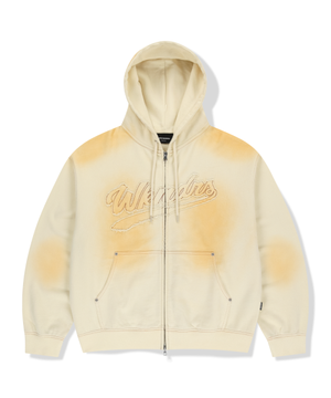 BRUSHED ZIP-UP HOODIE (IVORY)
