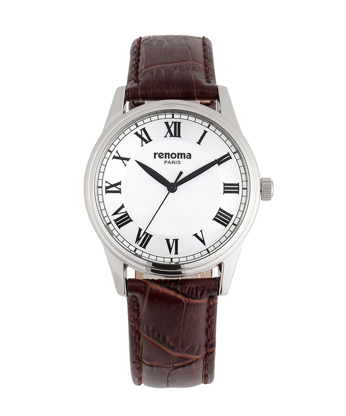 레노마 시계(RENOMA WATCH) 프렌치 심플 로마자 남성 가죽시계 RE5105MWHBR