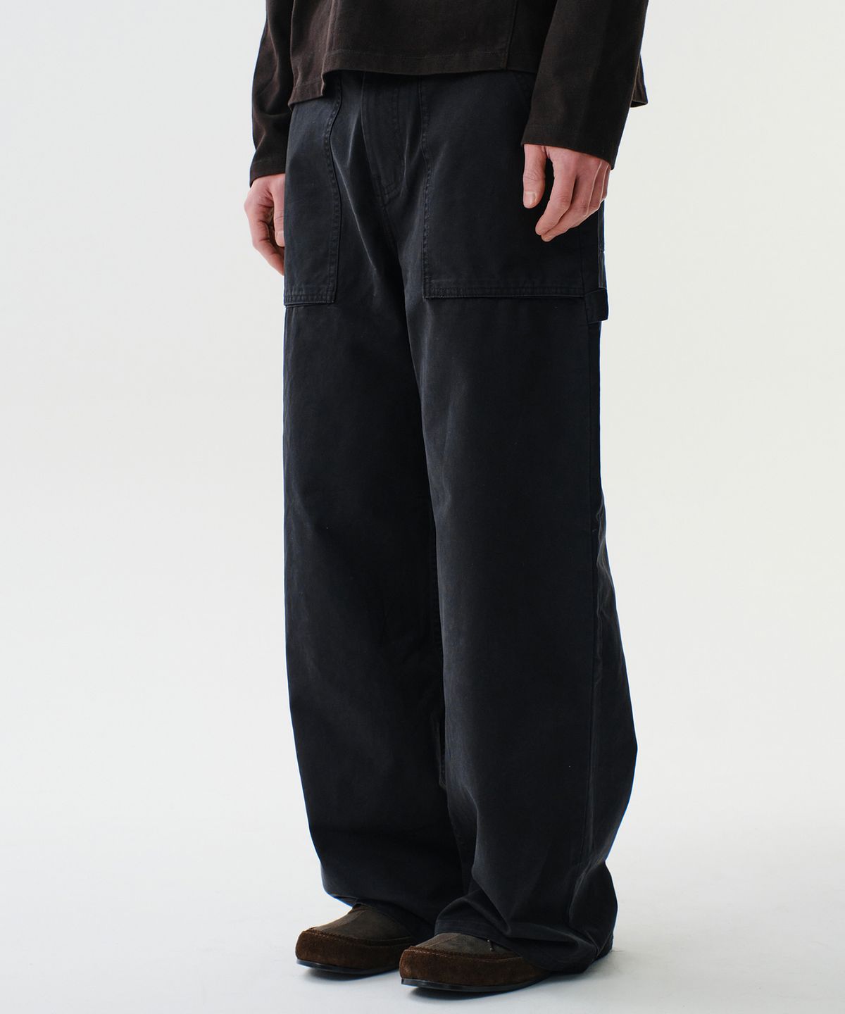 다이브인(DIVEIN) WASHED FATIGUE CARPENTER PANTS (BLACK)
