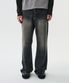 LOOSED STRAIGHT DEINM PANTS (WASHED BLACK)