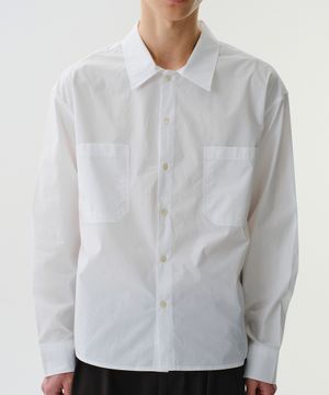 PURE COTTON TWO POCKET SHIRTS (WHITE)