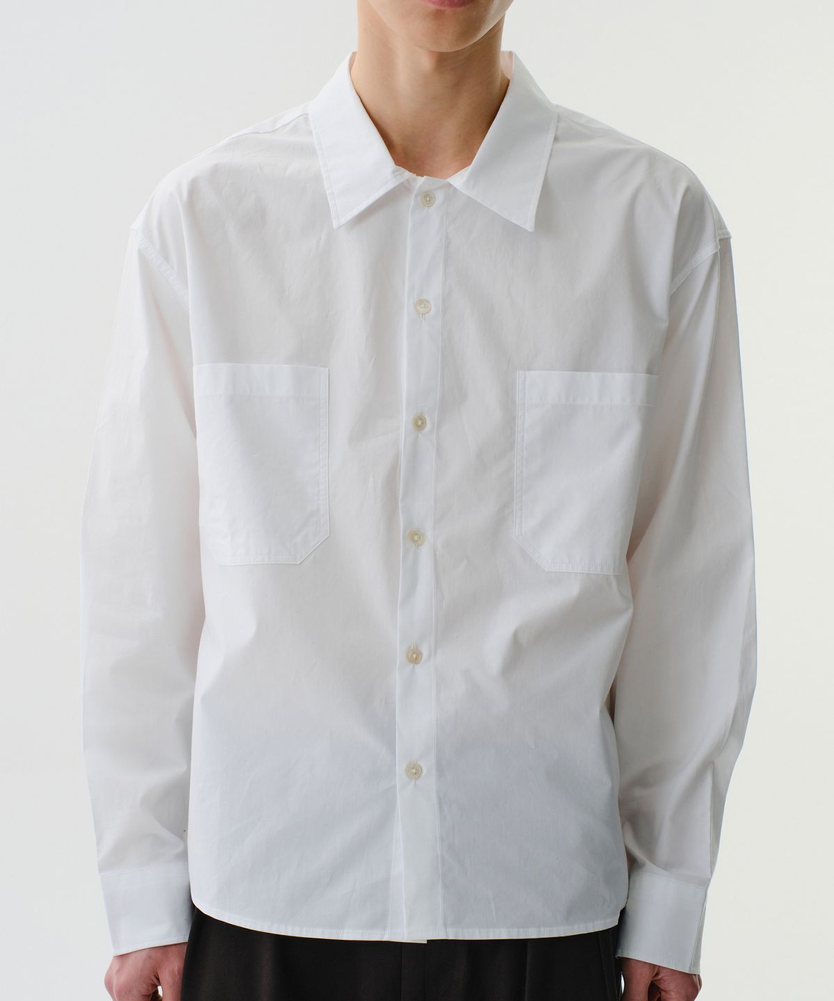 다이브인(DIVEIN) PURE COTTON TWO POCKET SHIRTS (WHITE)