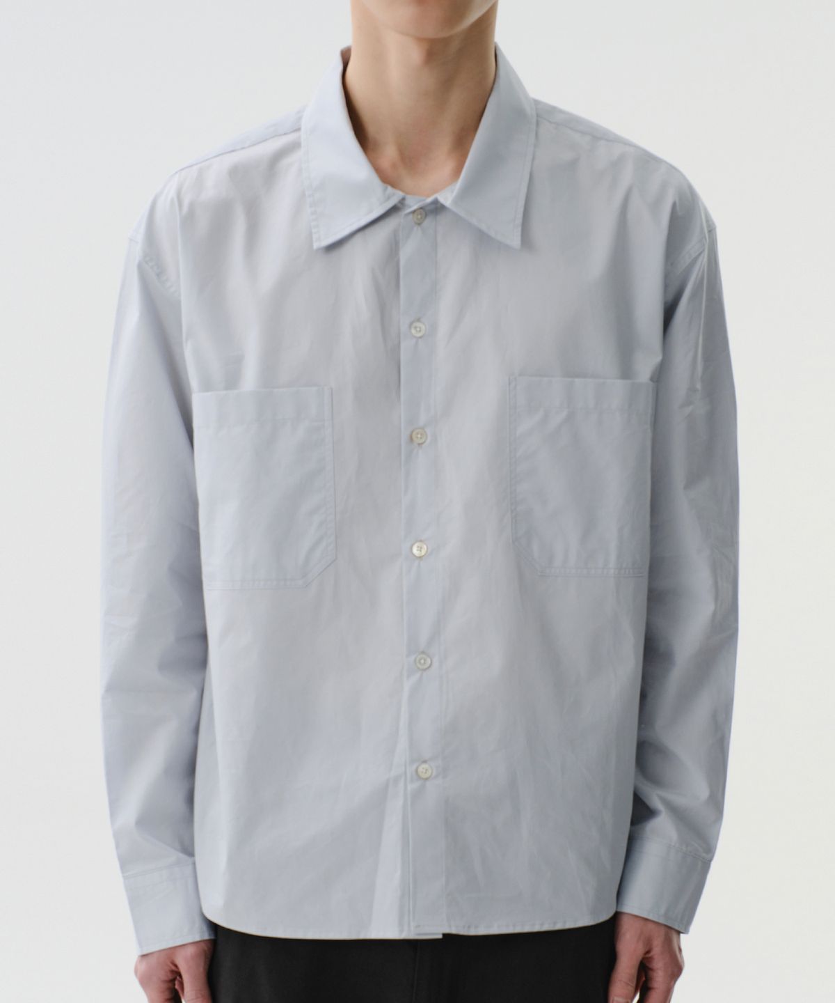 다이브인(DIVEIN) PURE COTTON TWO POCKET SHIRTS (LIGHT BLUE)