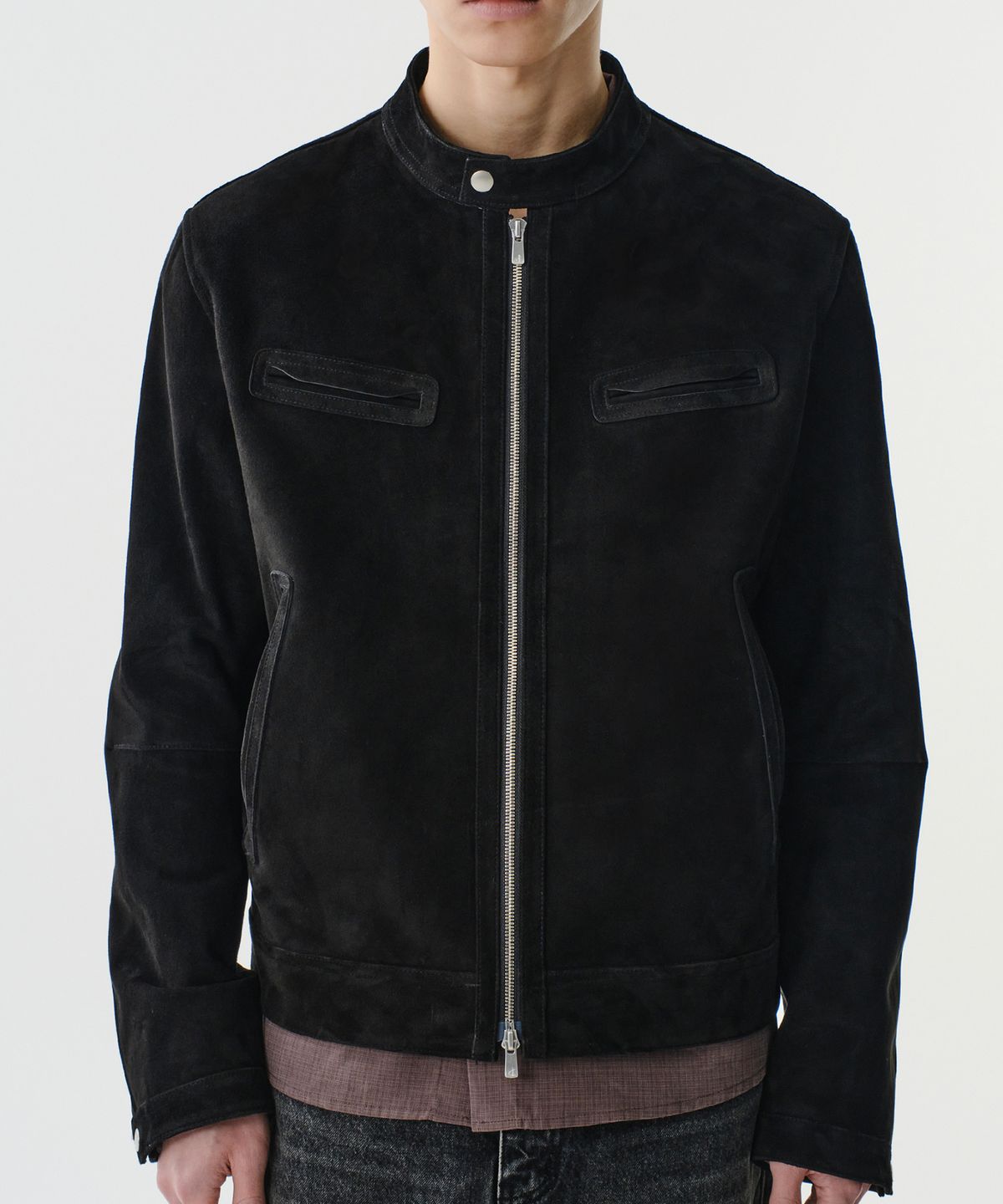 다이브인(DIVEIN) LOOSED INDIA GOAT SUEDE LEATHER JACKET (BLACK)