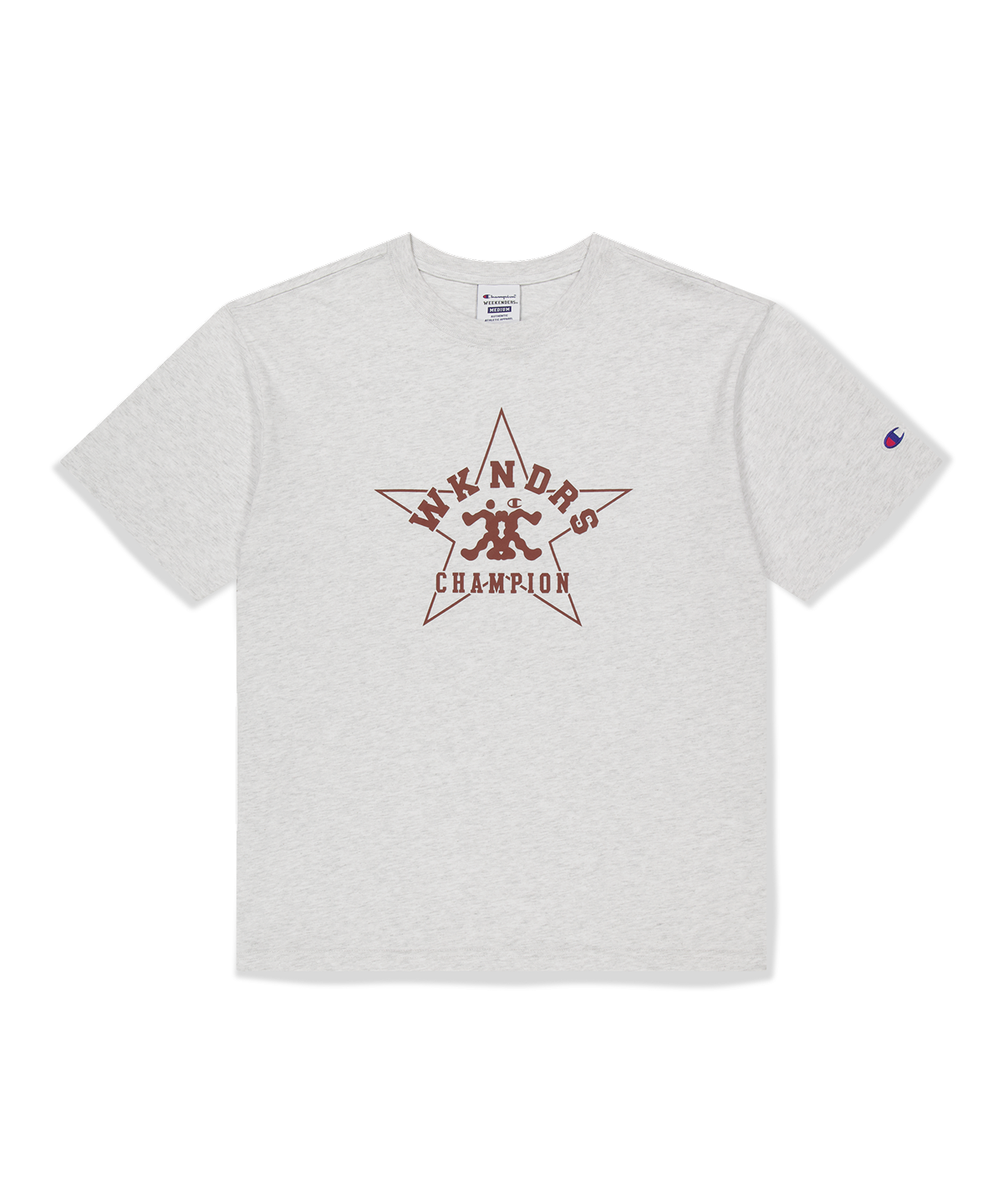위캔더스(WKNDRS) CHAMPION ATHLETIC T-SHIRT (L.GREY)