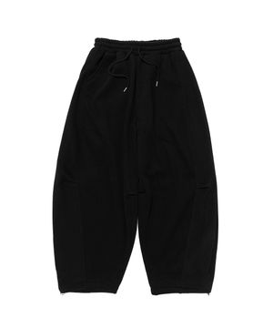 커브드 와이드 트레이닝팬츠 (블랙)