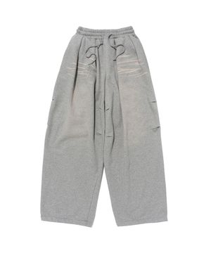 빈티지 핀턱 와이드 벌룬 팬츠 (그레이)