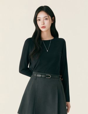 올데이티셔츠 텐셀 라운드 티셔츠_Black_RMLWG23R01