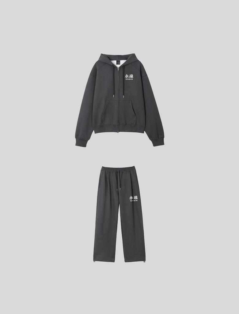 영원(永遠) 헤비 후드  셋업 [CHACOAL]