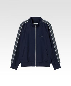 자카드 저지 트랙 재킷 네이비