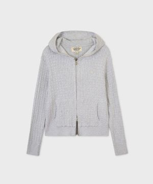 High-Guage Cable Hoodie Zip-up / WHCKG2391F