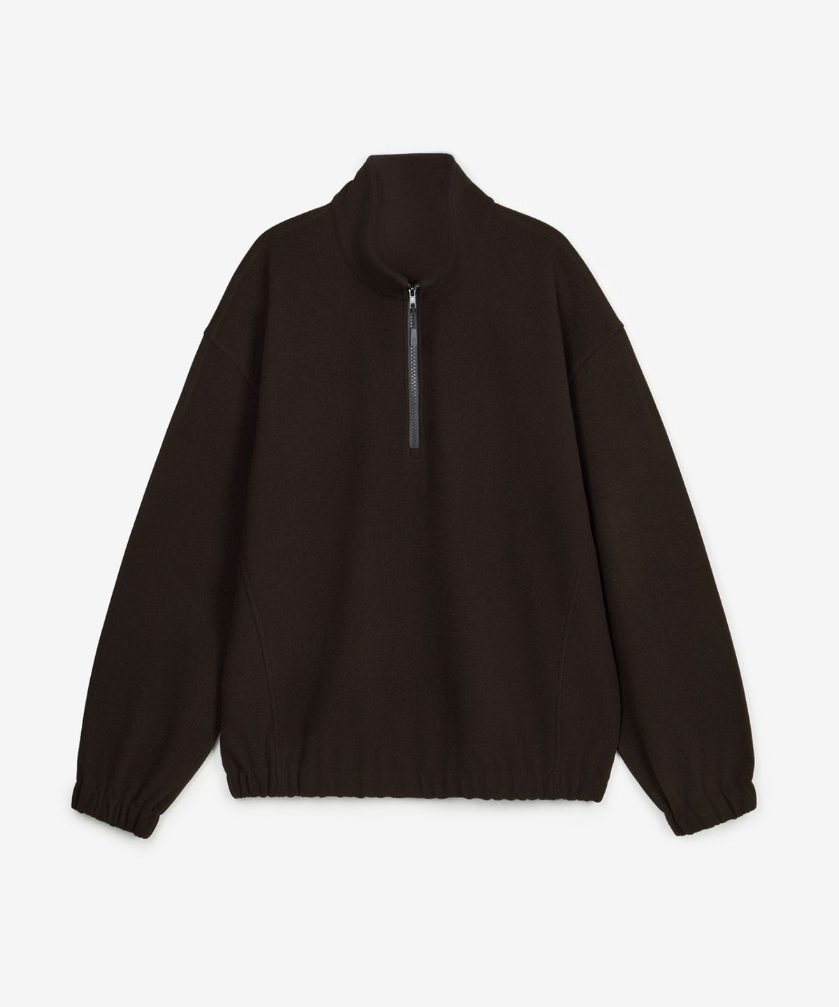 티엔지티 우먼(TNGT WOMAN) W Oversized Fleece Quarter Zip-up Sweatshirt (Brown) TNTS6E103W2