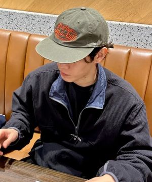 유니버스 싸인 워싱 캡_OLIVE