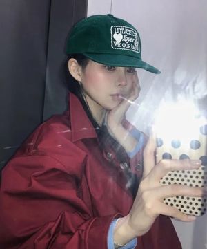 유니버스 러버 패치 워싱 캡_GREEN