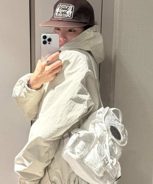 유니버스 러버 패치 워싱 캡_BROWN