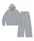 [SET] (기모)Signature hood zip-up & (기모)Signature relax wide pants - GREY